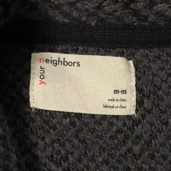 Your Neighbors Men's Cozy Charcoal Cardigan, size medium - Picture 2 of 10